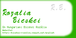 rozalia bicskei business card