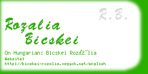 rozalia bicskei business card